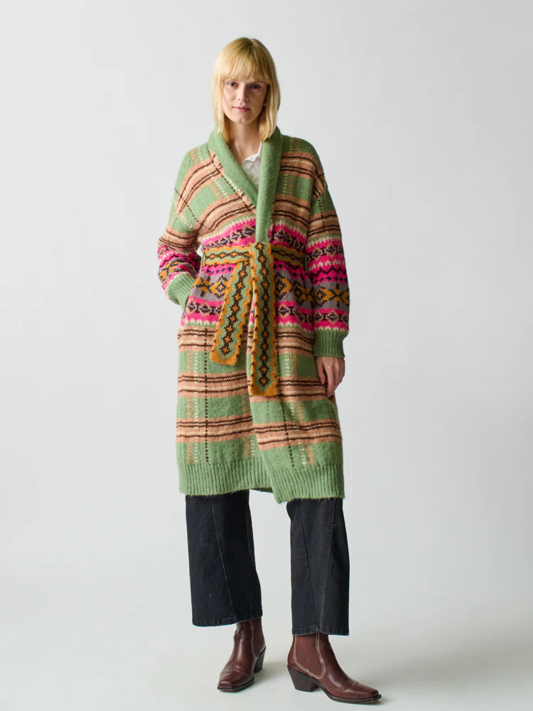 Bianca Plaid Fair Isle Robe