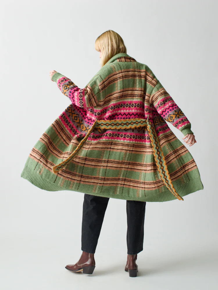 Bianca Plaid Fair Isle Robe