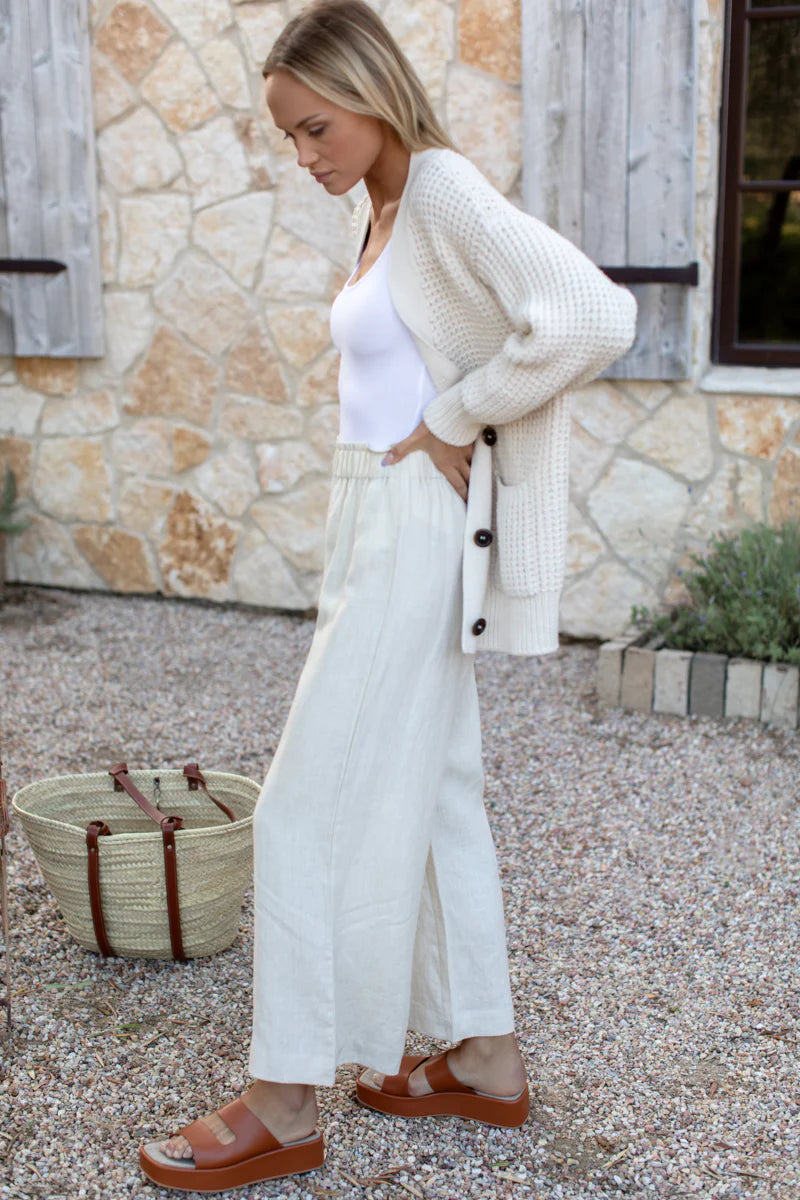 Emerson Fry Washed Linen Pull on Pant