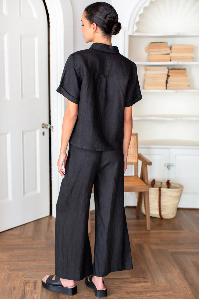Emerson Fry Washed Linen Pull on Pant