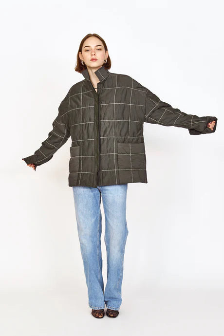 Tahoe Quilted Jacket in Black Olive