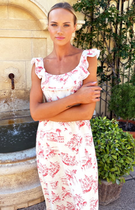 St. Jean Dress - Postcard Linen