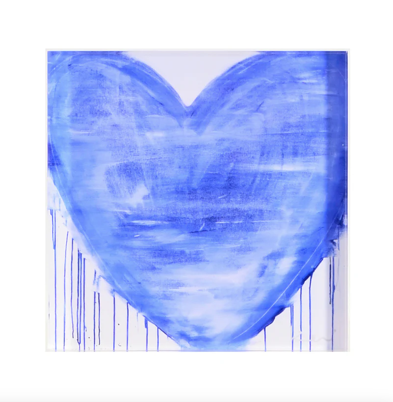 Forget Me Not Drippy Heart Block of Love
