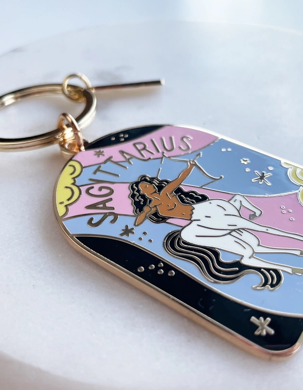 Zodiac Enamel Keychains