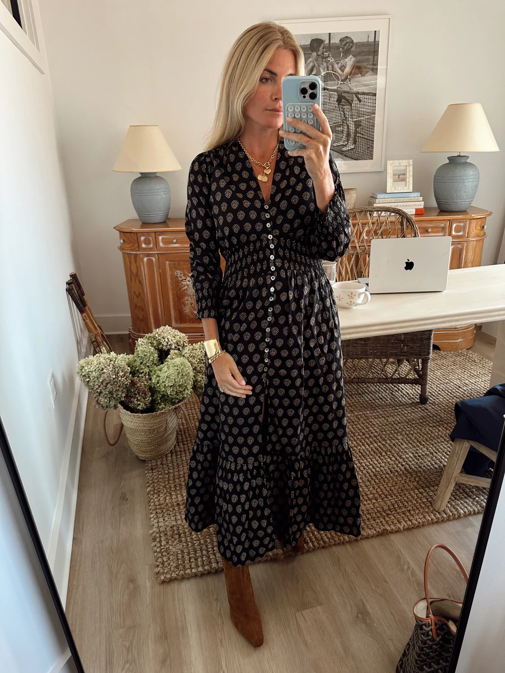 Francesca Dress - Black Meadow