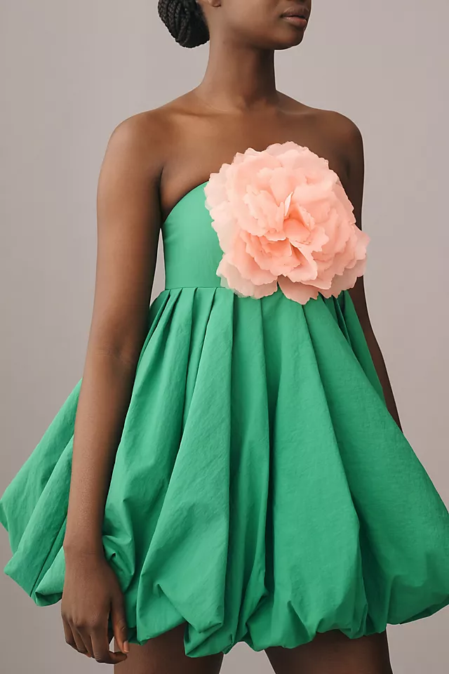Strapless Bubble Mini Dress