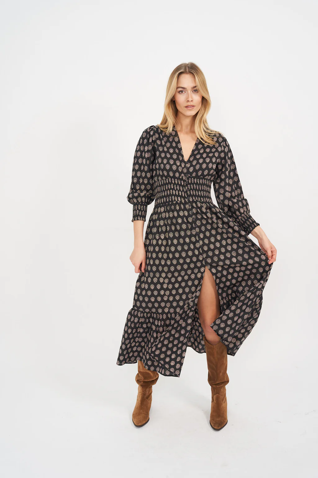 Francesca Dress - Black Meadow