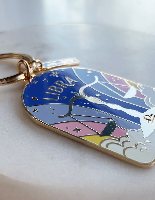 Zodiac Enamel Keychains