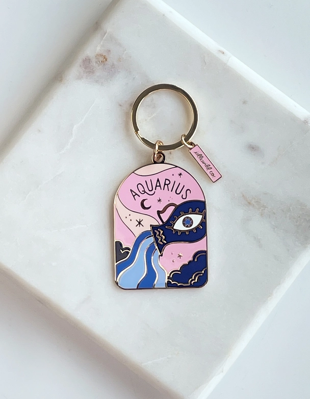 Zodiac Enamel Keychains