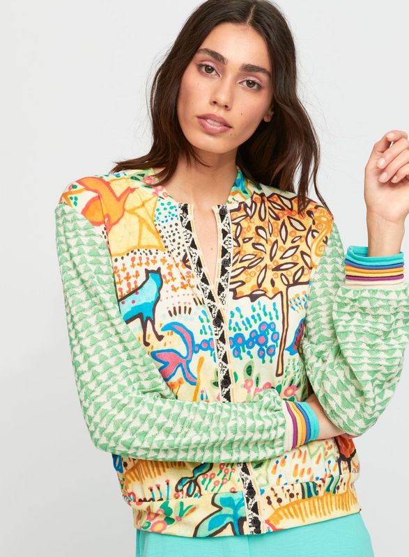 Kindu Mix Print Cardigan
