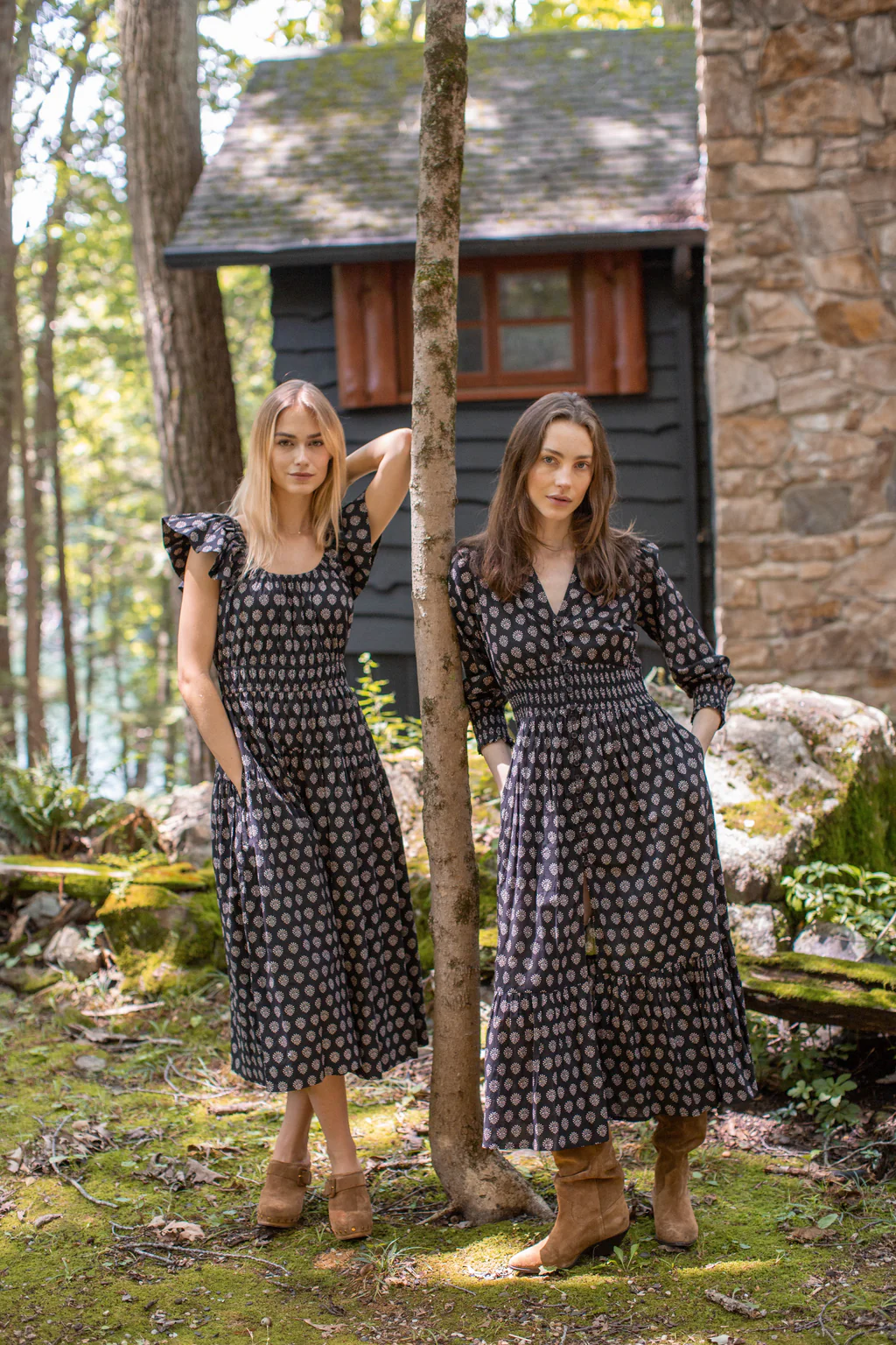 Francesca Dress - Black Meadow