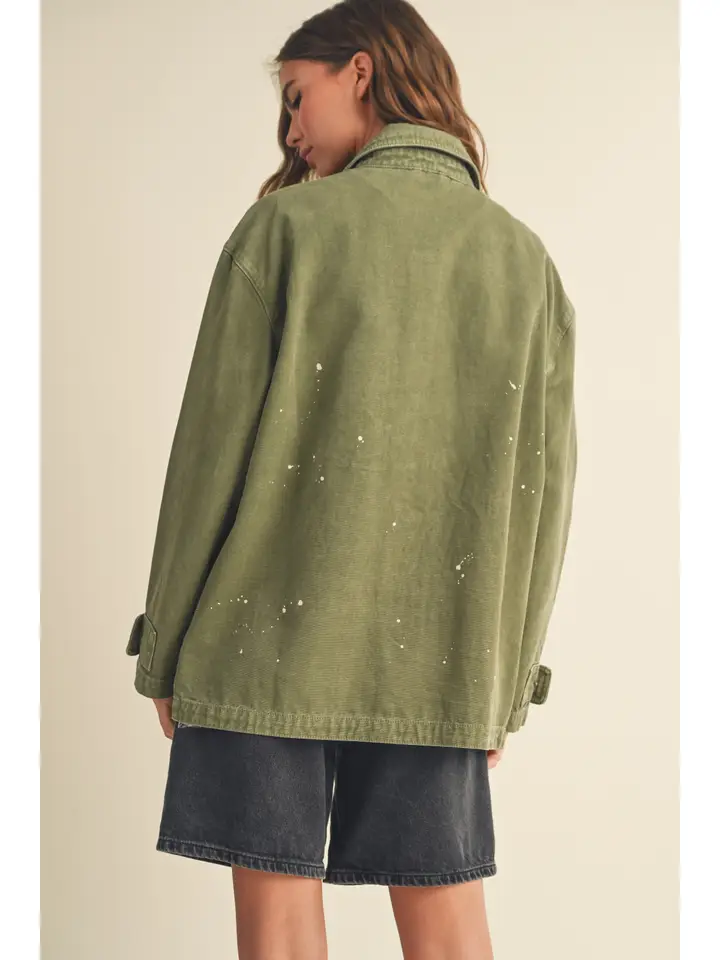 Distressed Olive Jacket