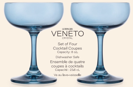 Set of Four Veneto Coupe Glasses
