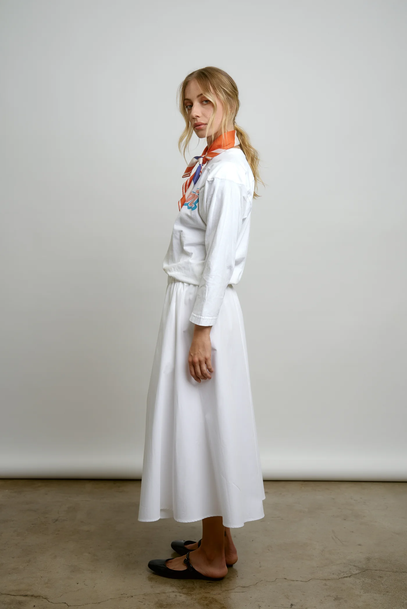 LE SKIRT | white poplin