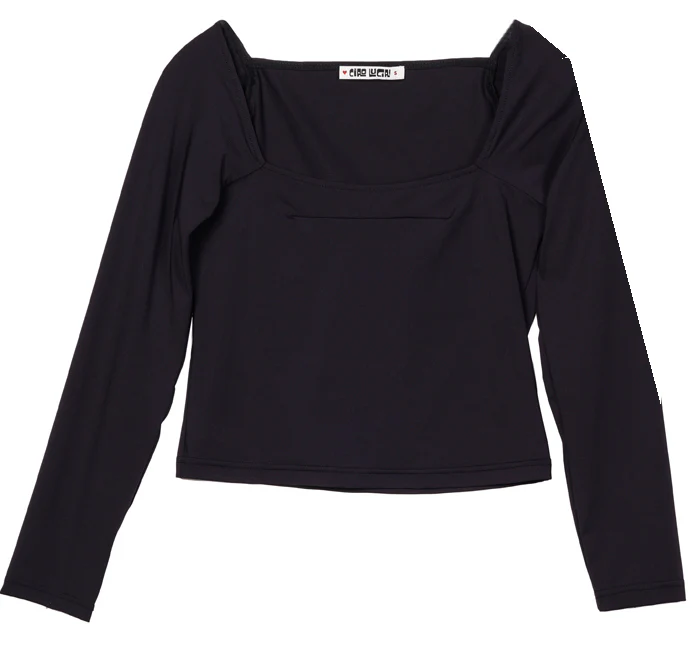 Ines Square Neck Jersey Top