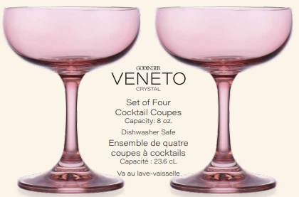 Set of Four Veneto Coupe Glasses