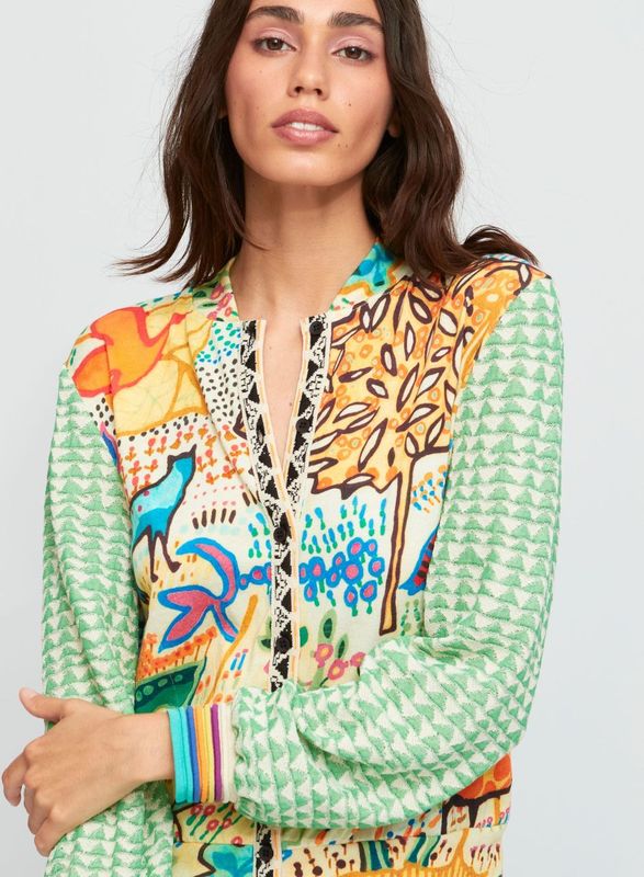 Kindu Mix Print Cardigan