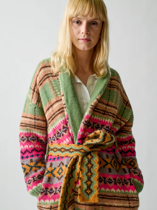Bianca Plaid Fair Isle Robe