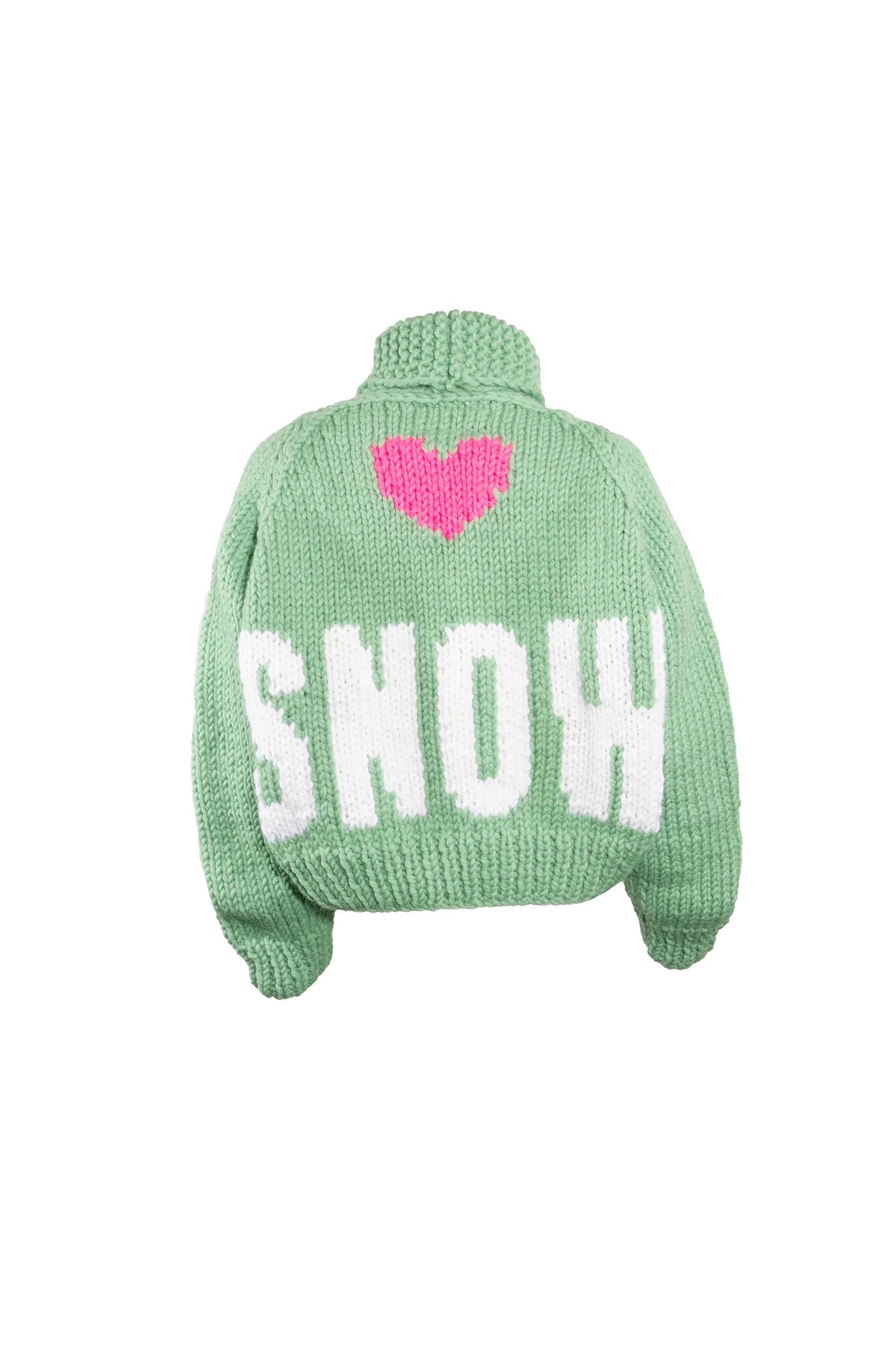 Short Heart Snow Cardi color Jade