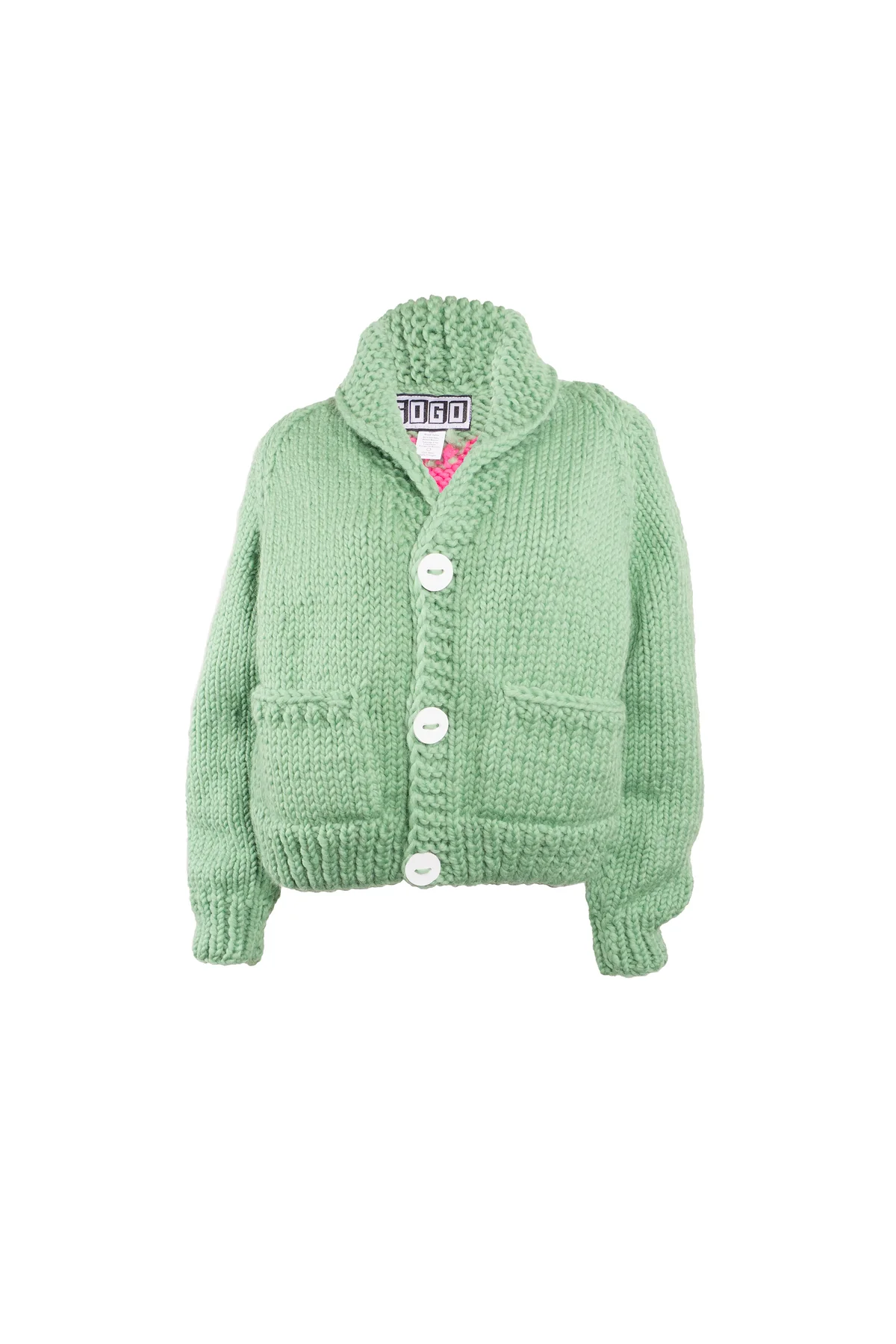 Short Heart Snow Cardi color Jade