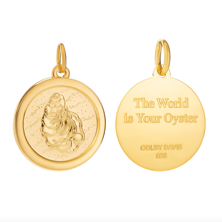 Colby Davis Pendant: Medium Oyster Pendant - Gold Vermeil