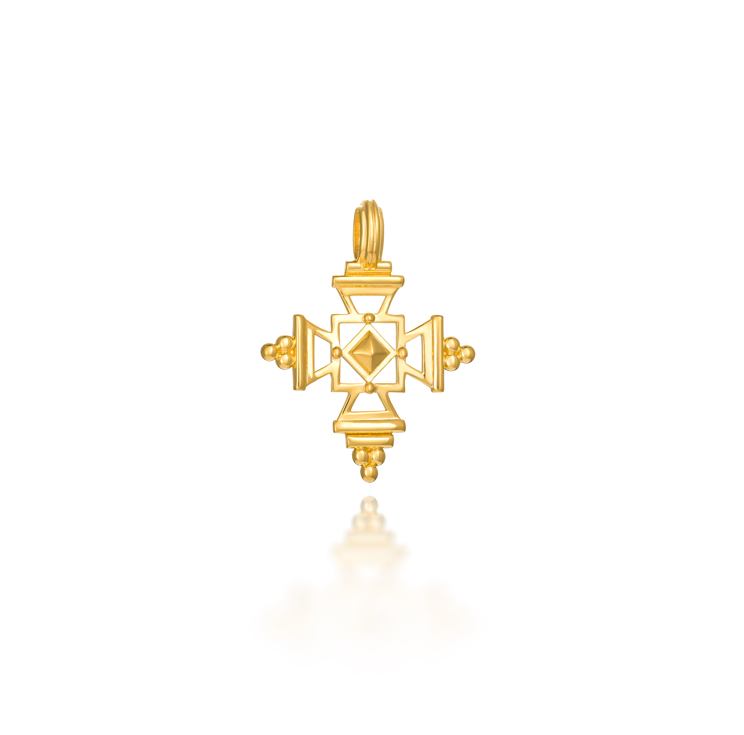 Colby Davis Pendant: Santorini Cross - Gold Vermeil