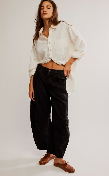 Good Luck Mid-Rise Barrel Jeans