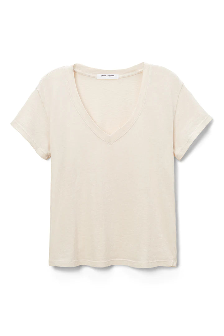 Hendrix Cotton Boxy V-neck Tee