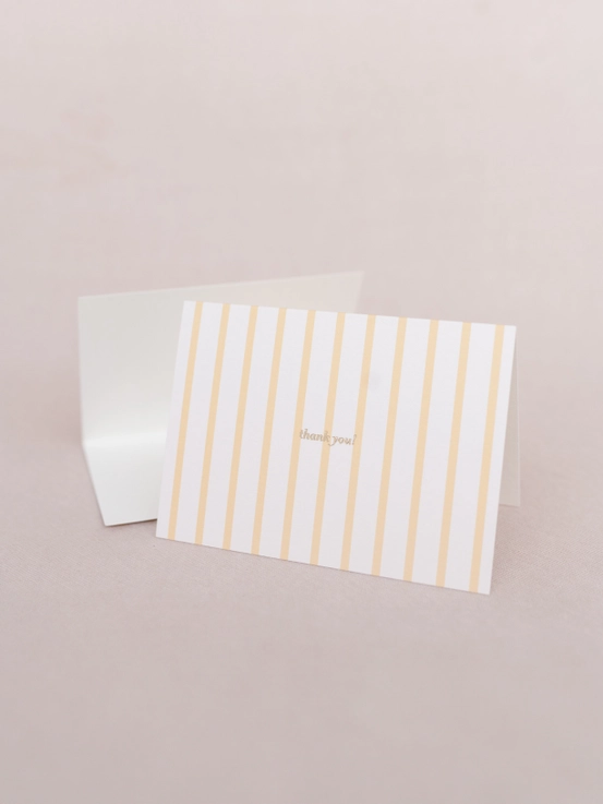 French Stripe Thank You Card