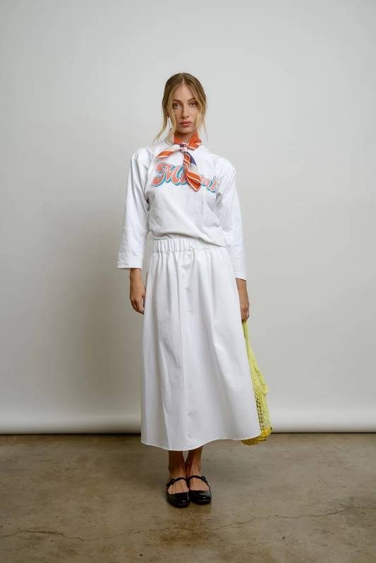 LE SKIRT | white poplin