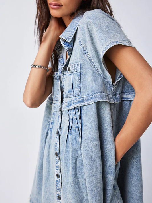 Free People Ronnie Denim Mini Dress: Worn In